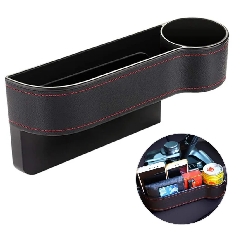 AC-ON-041 Car Seat Seam Storage Box Multifunctional Seat Gap Organizer Phone Beverage Cup Holder - Passenger Side