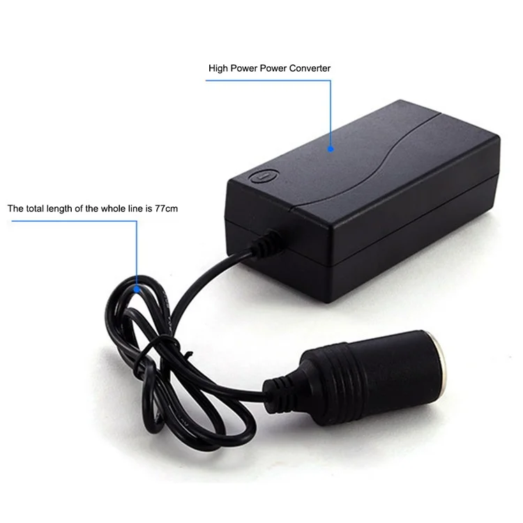 220V to DC 12V Adapter Power Supply Car Electrical Appliances Cigarette Lighter Socket Converter - EU Plug