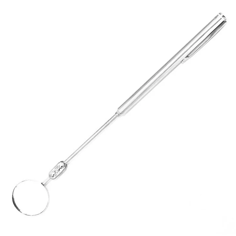 Espejo de inspección telescópico portátil de 51 cm, herramienta de vista angular para reparación y detección - Plata