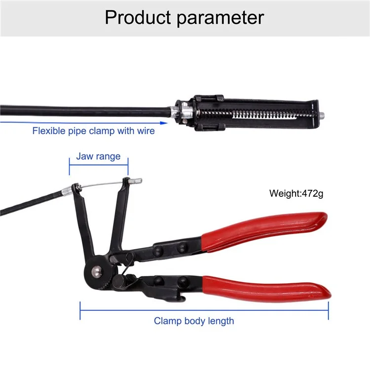 Filo Flessibile A Portata Lunga Portamette Pinza Per Morsetto Tubo Flessibile Strumento Di Riparazione Dell'auto Per Auto