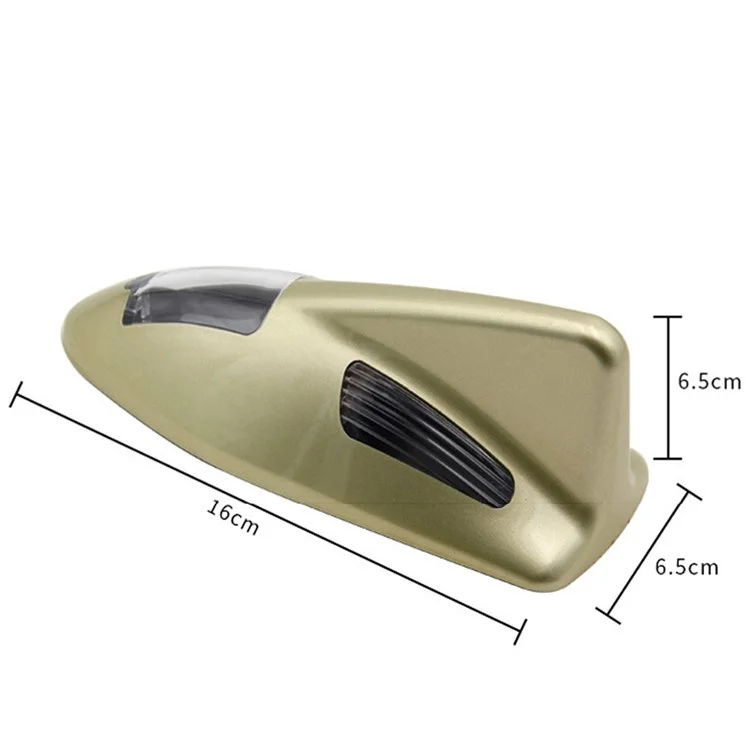Trasan D03 Solar Car Toit Shark Naign Attache Clignotant la Lampe Décorative de Véhicule Léger à Lad - Gris