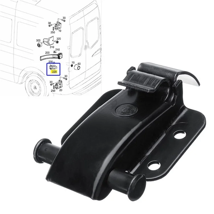Para Crafter 30-35 06-14 A9067600428 Bisagra de puerta trasera Correa de comprobación Soporte Localizador