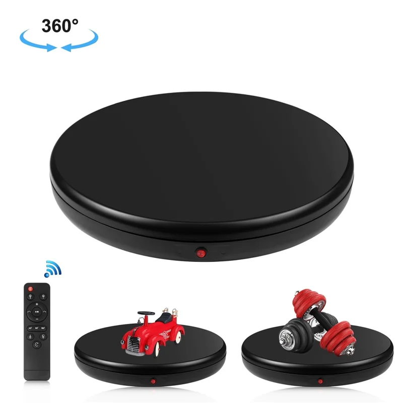 PULUZ PU3145 45cm Remote Control Electric Turntable 100kg Loading Rotating Display Stand - EU Plug / Black