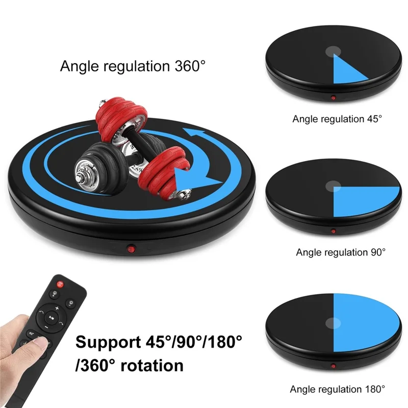 PULUZ PU3145 45cm Remote Control Electric Turntable 100kg Loading Rotating Display Stand - EU Plug / Black