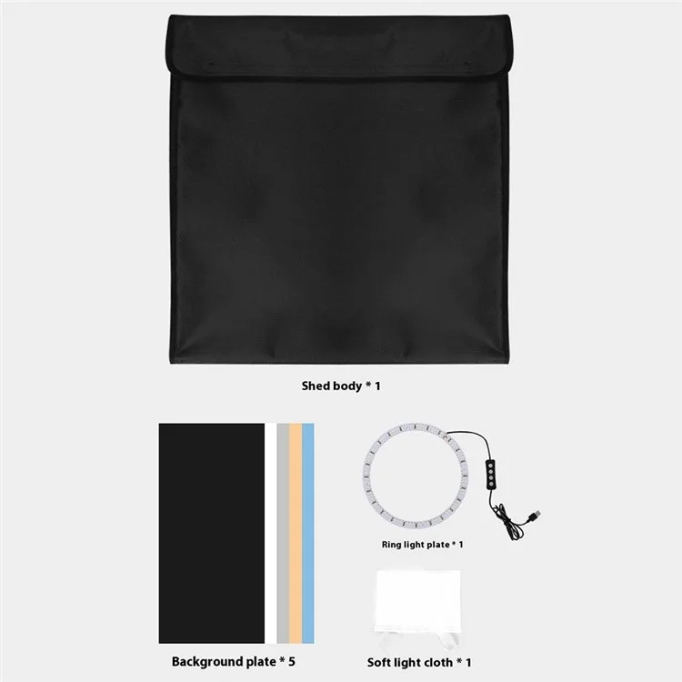 Caja de luz de estudio fotográfico LED alimentada por USB con 3 temperaturas de color y 7 colores RGB, Carpa de fotografía portátil de 30 cm