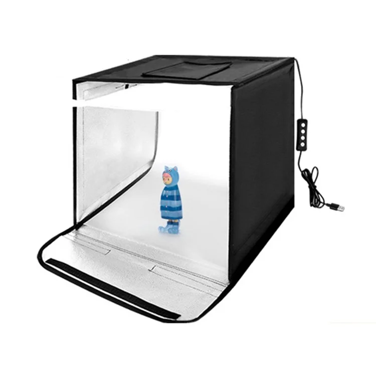 Caja de luz de estudio fotográfico LED alimentada por USB con 3 temperaturas de color y 7 colores RGB, Carpa de fotografía portátil de 30 cm