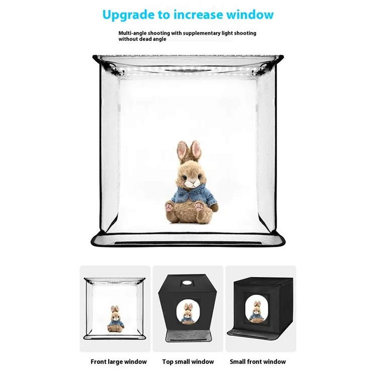 40cm Foldable Photo Studio Mini Light Box LED Photography Tent with 2 Light Panels