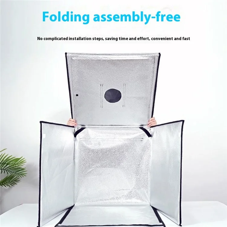 50cm Foldable Photo Studio Mini Light Box LED Photography Tent with 2 Light Panels