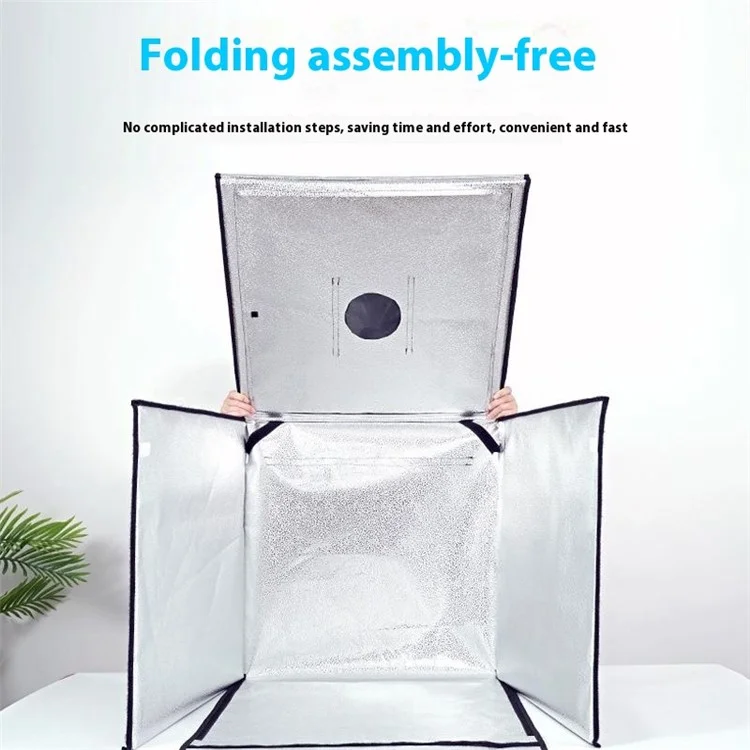 80cm Foldable Photo Studio Mini Light Box LED Photography Tent with 2 Light Panels