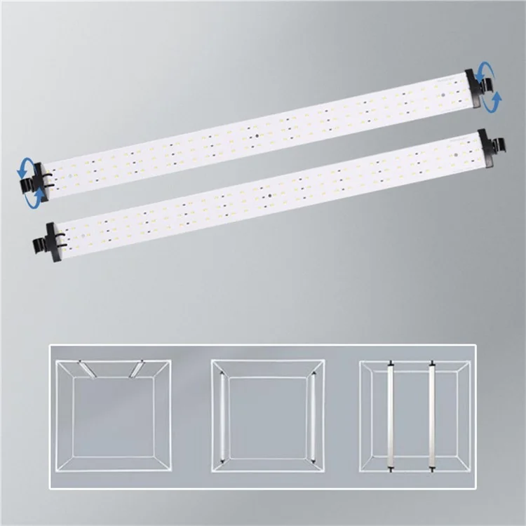 Kit scatola luce studio fotografico da 60 cm con tenda da fotografia, luce LED e tavola di sfondo - Spina UE