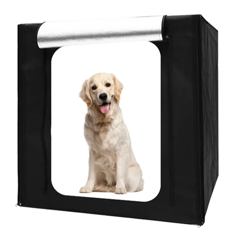 120cm Photo Studio Light Box Kit with Photography Tent LED Light and Background Board - US Plug