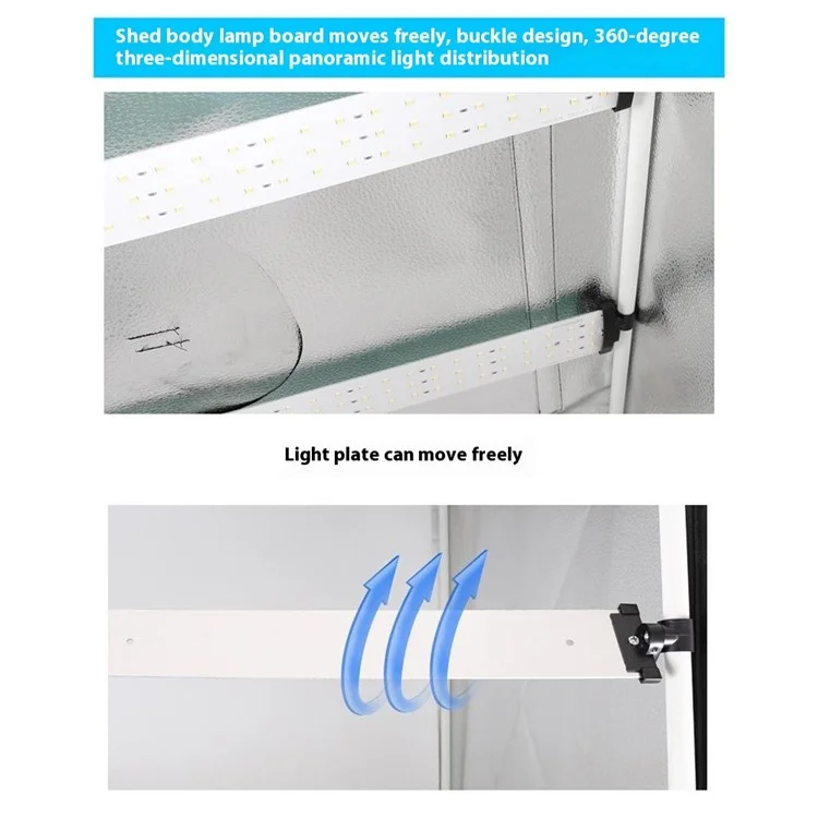 50cm Portable Photo Studio Box 3 LED Light Panels Dimmable Photography Lighting Kit - US Plug