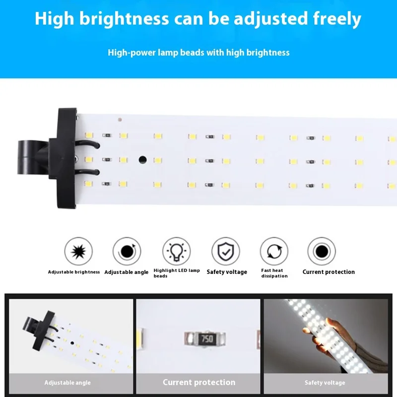 60cm Portable Photo Studio Box 3 LED Light Panels Dimmable Photography Lighting Kit - EU Plug