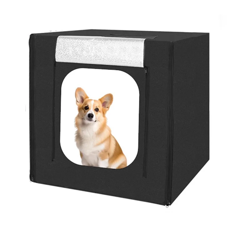 80cm Portable Photo Studio Box 3 LED Light Panels Dimmable Photography Lighting Kit - US Plug