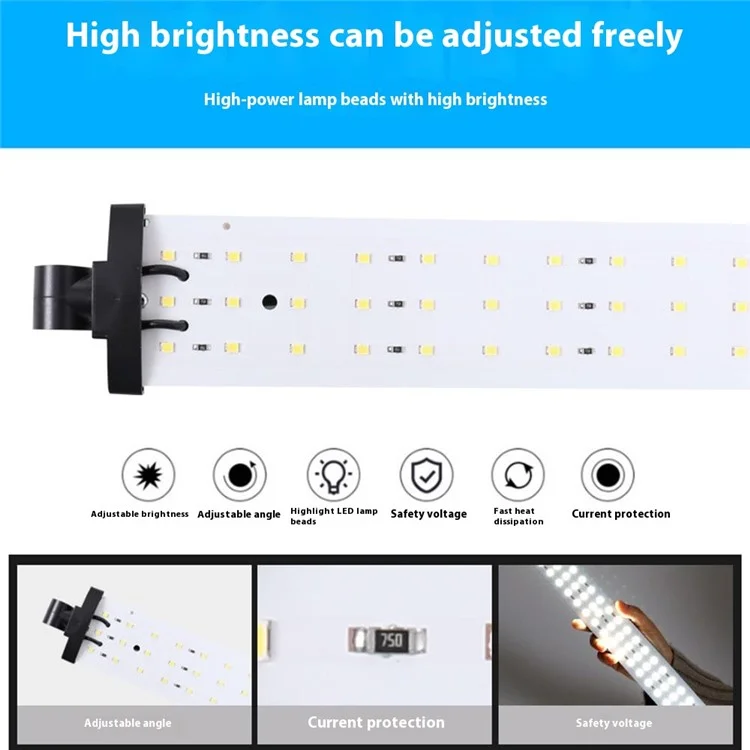 80cm Scatola studio fotografico portatile 3 pannelli luminosi LED dimmerabili Kit di illuminazione fotografica - Spina UK