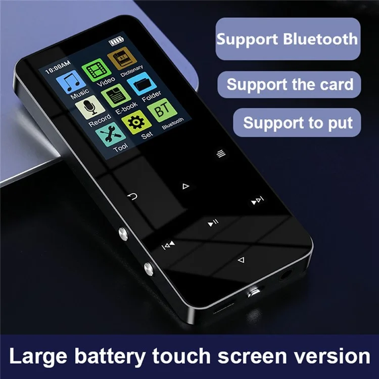 S308 8GB TF Card Touch Screen MP3 Sound Recorder Music Video MP4 Player with Dictionary + Bluetooth-compatible Function - Pink