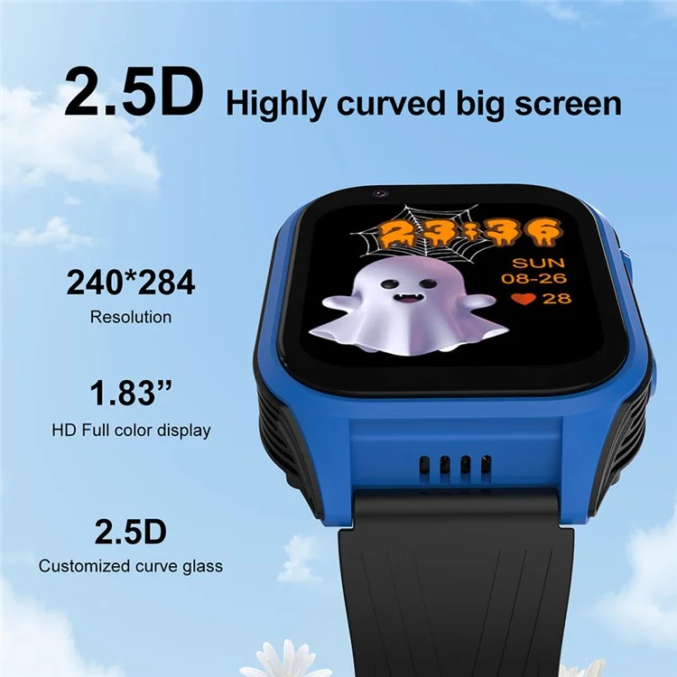 D8 1,83 Zoll 4G GPS -tracker WiFi Standort Kinder Smart Watch Support Video -anrufe - Blau