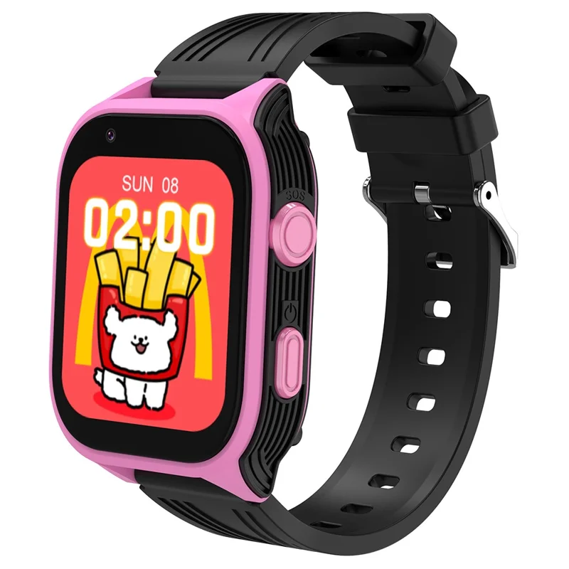 D8 1.83 Inch 4G GPS Tracker WiFi Location Kids Smart Watch Support Video Phone Calls - Pink