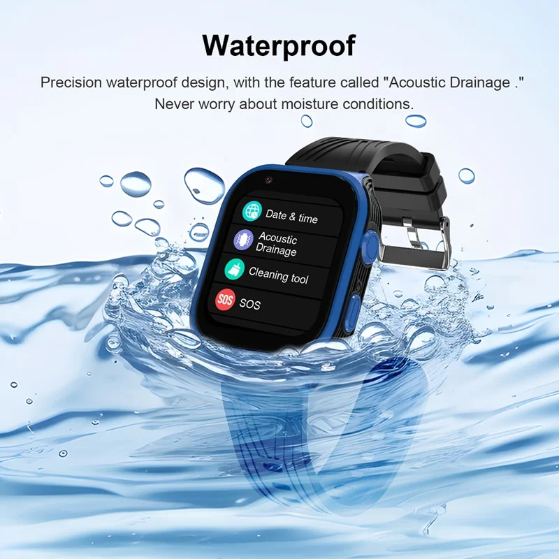 D8 1.83 Inch 4G GPS Tracker WiFi Location Kids Smart Watch Support Video Phone Calls - Pink