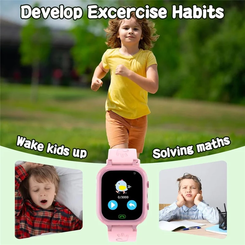 DG2 1.44-inch Touch Screen 2G Call Kids Smart Watch HD Camera Smart Bracelet - Black