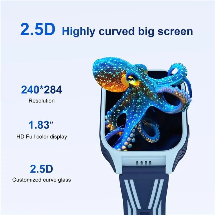 DH18 1,83-zoll 4G Kinder Smart Watch Student 4G Anrufen SOS Camera Game Watch - Rosa