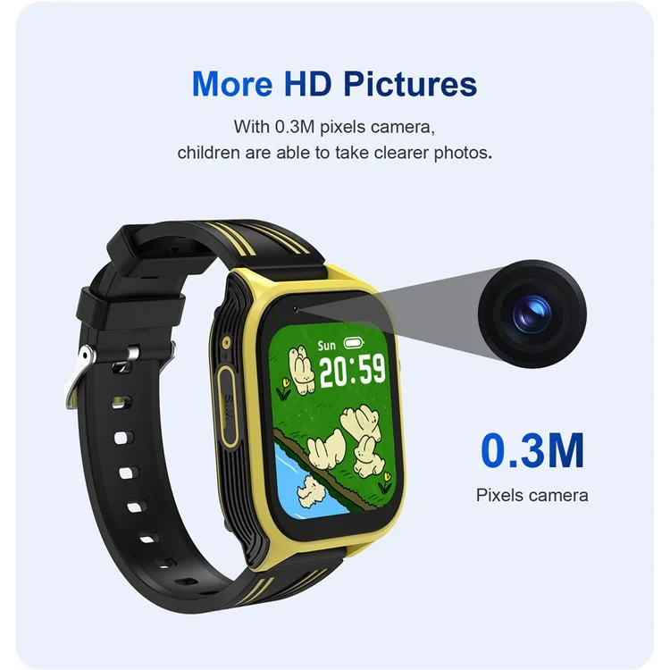 DH18 1,83-zoll 4G Kinder Smart Watch Student 4G Anrufen SOS Camera Game Watch - Rosa