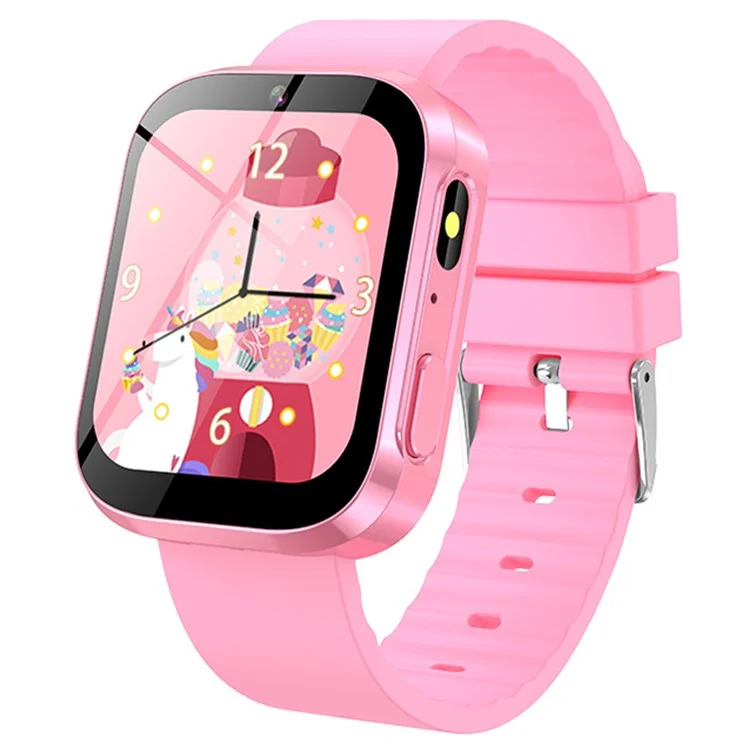 Reloj inteligente para niños A21 con pantalla táctil de 1.5 pulgadas, 30 juegos, podómetro, seguimiento de hábitos y cámara - Rosa