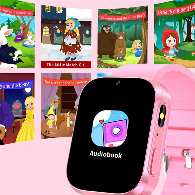 Reloj inteligente para niños A21 con pantalla táctil de 1.5 pulgadas, 30 juegos, podómetro, seguimiento de hábitos y cámara - Rosa