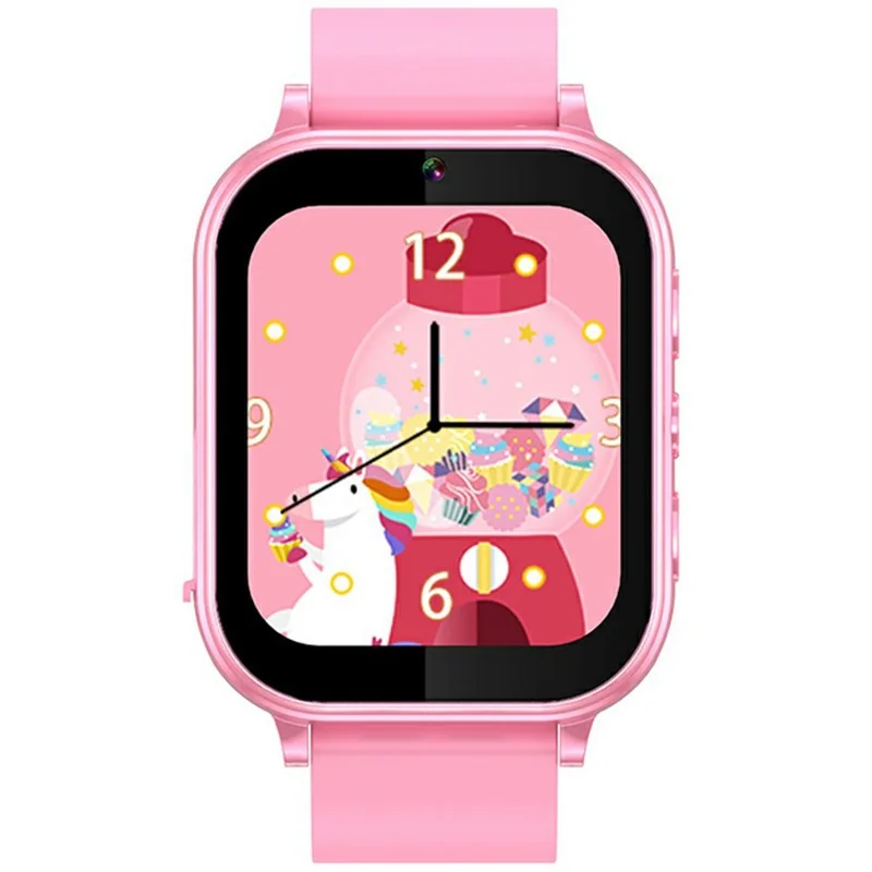 A18 1,83 Zoll Kinder-Smartwatch mit 22 integrierten Spielen, Schrittzähler, Gewohnheits-Tracking und Kamera - Pink