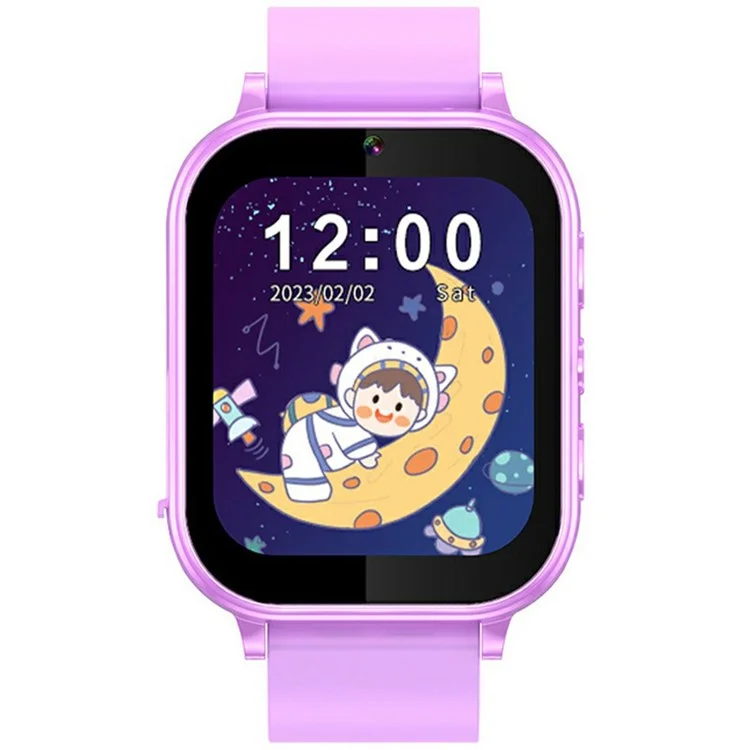 A18 1.83 Inch Kids Smart Watch Built In 22 Games Step Counter Habit Tracking Camera Watch - Purple