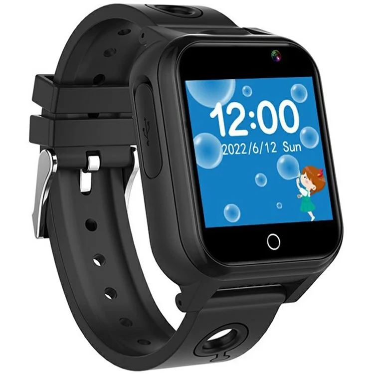 Orologio intelligente per bambini A9 da 1,54 pollici con schermo touch, giochi integrati, monitoraggio delle abitudini, doppia fotocamera e torcia - Nero