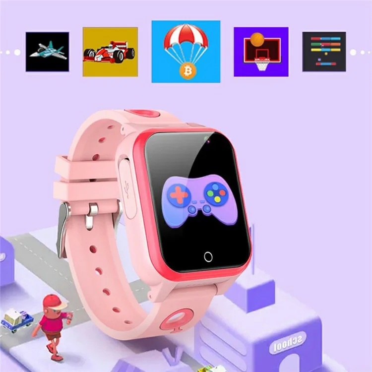 Orologio intelligente per bambini A9 da 1,54 pollici con schermo touch, giochi integrati, monitoraggio delle abitudini, doppia fotocamera e torcia - Nero