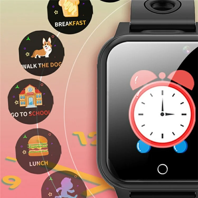 Orologio intelligente per bambini A9 da 1,54 pollici con schermo touch, giochi integrati, monitoraggio delle abitudini, doppia fotocamera e torcia - Nero