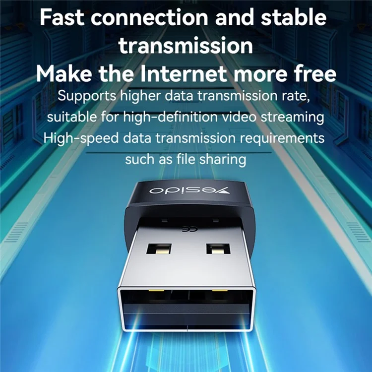 YESIDO WP10 WiFi4 Dongle 150Mbps High Speed USB Wireless Adapter with Built In Antenna