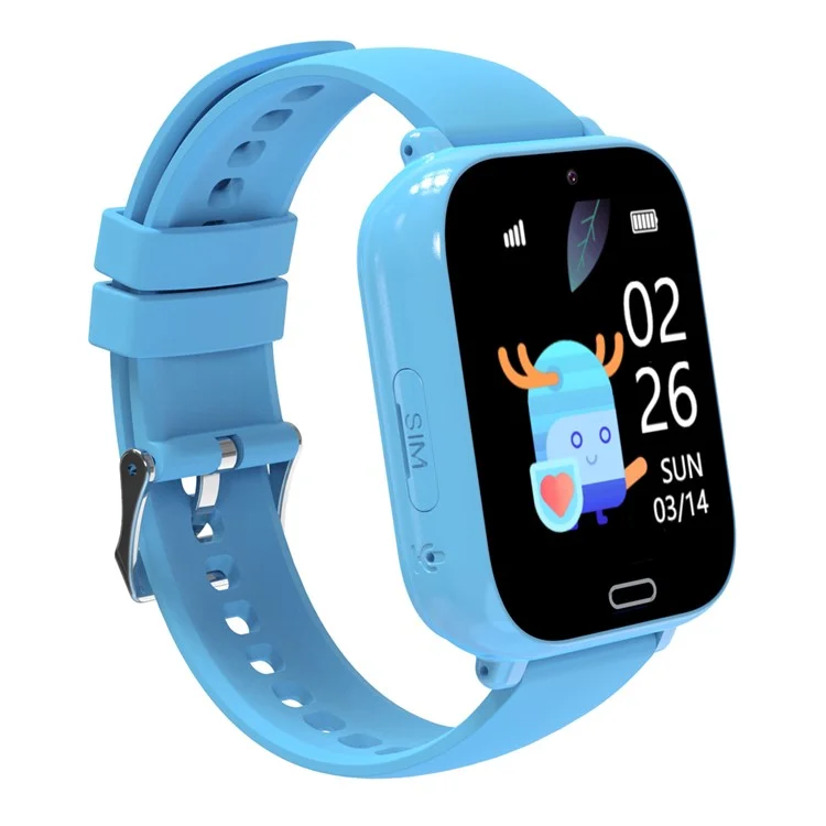 Smartwatch per Bambini A10 da 1,83 Pollici, 4G con Videochiamata, Impermeabile, SOS di Emergenza, GPS Tracker (Versione Europa / Asia / Africa) - Blu