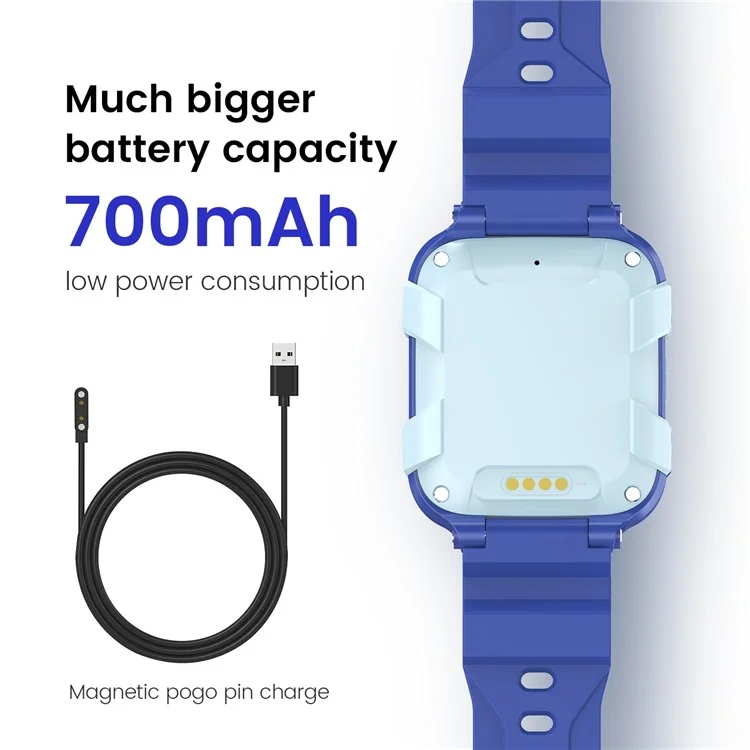 DH15S 1.83 Inch 4G Calling Kids Smart Watch SOS GPS Tracker Built In LED Flashlight (Europe  /  Asian  /  Africa Version) - Blue