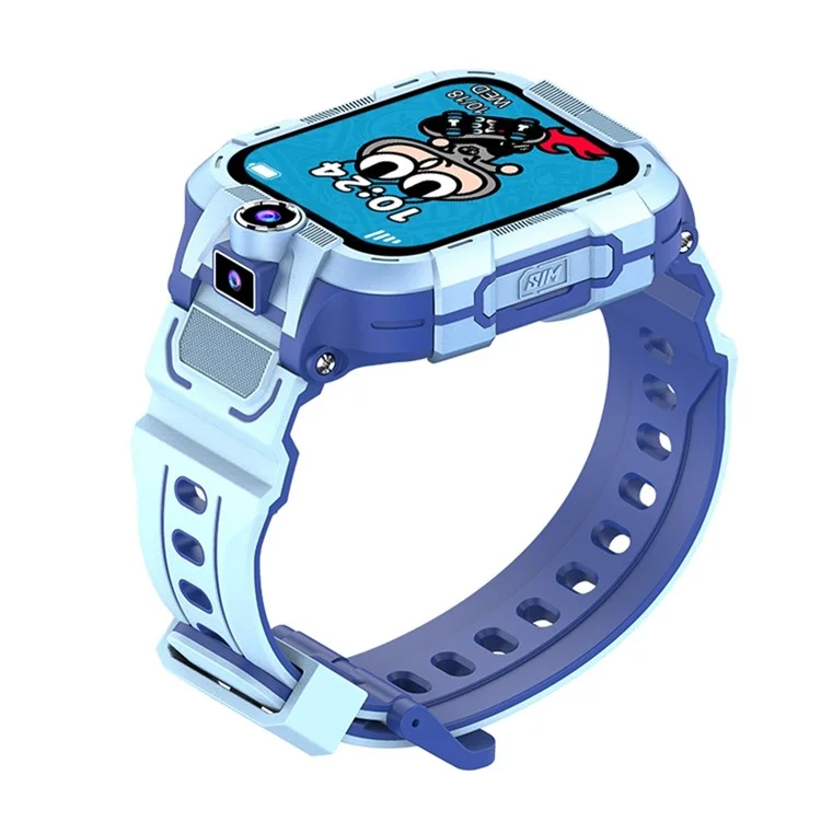 DH15S 1.83 Inch 4G Calling Kids Smart Watch SOS GPS Tracker Built In LED Flashlight (Europe  /  Asian  /  Africa Version) - Blue