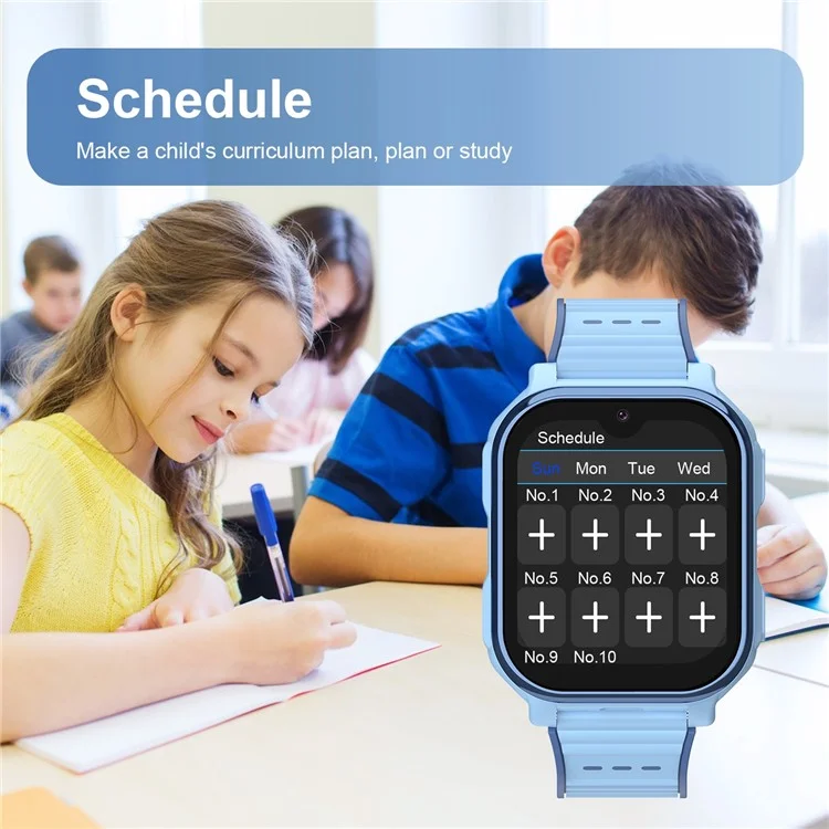 D3S 1.91 Inch Touch Screen Kids Smart Watch 4G GPS Video Call HD Camera SOS Wristwatch - Blue