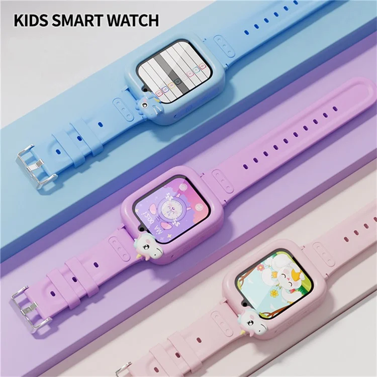 K90 Smartwatch per Bambini da 1,83 Pollici con Schermo Touch, 36 Giochi, Registratore Video, Lettore Musicale e Torcia - Rosa