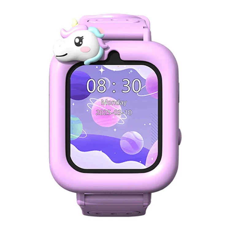 K90 Montre Intelligente pour Enfants avec Écran Tactile de 1,83 Pouce, 36 Jeux, Enregistreur Vidéo, Lecteur de Musique et Lampe de Poche - Violet