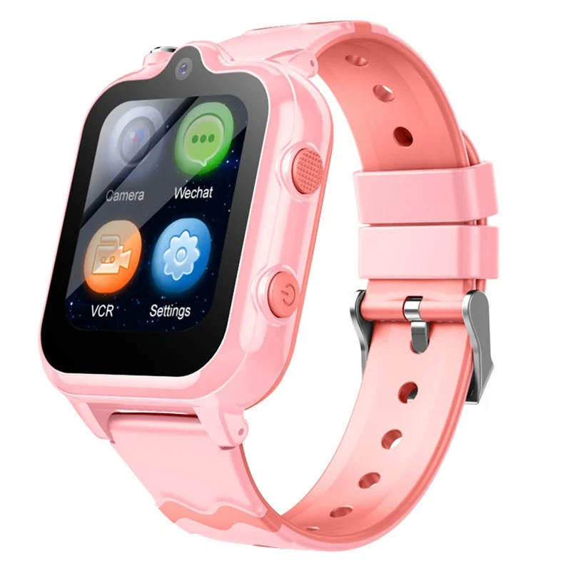 Montre Intelligente Android 8.1 pour Enfants 1Go + 8Go GPS Suivi Caméra 2MP Montre de Sport Compatible Whatsapp - Rose