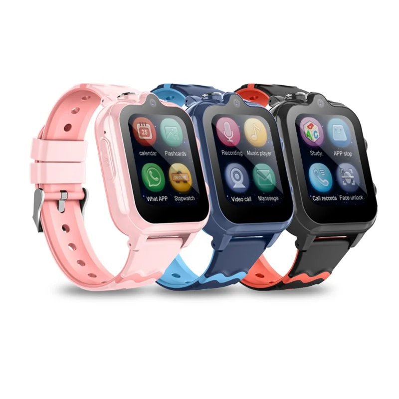 Montre Intelligente Android 8.1 pour Enfants 1Go + 8Go GPS Suivi Caméra 2MP Montre de Sport Compatible Whatsapp - Rose