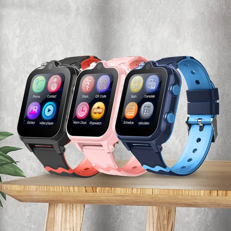 Montre Intelligente Android 8.1 pour Enfants 1Go + 8Go GPS Suivi Caméra 2MP Montre de Sport Compatible Whatsapp - Rose