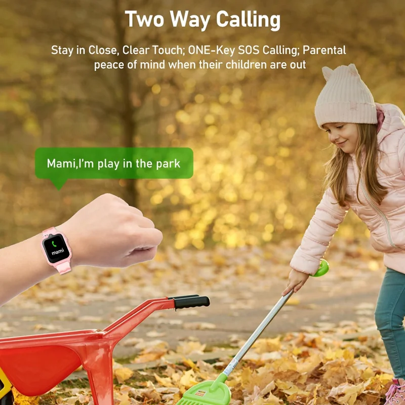 Android 8.1 Kids Smart Watch 1GB + 8GB GPS Tracking 2MP Camera Sports Watch Support WhatsApp - Black