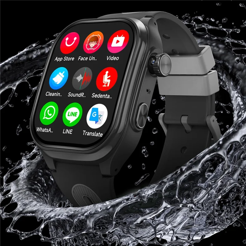 Reloj Inteligente D18 para Niños de 2,0 Pulgadas, 4G con Llamada SOS y Cámara Oculta Retráctil (Versión Europa / Asia / África) - Morado