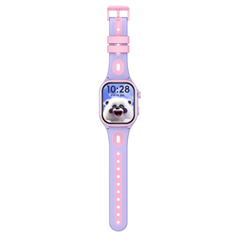 Reloj Inteligente D18 para Niños de 2,0 Pulgadas, 4G con Llamada SOS y Cámara Oculta Retráctil (Versión Europa / Asia / África) - Morado