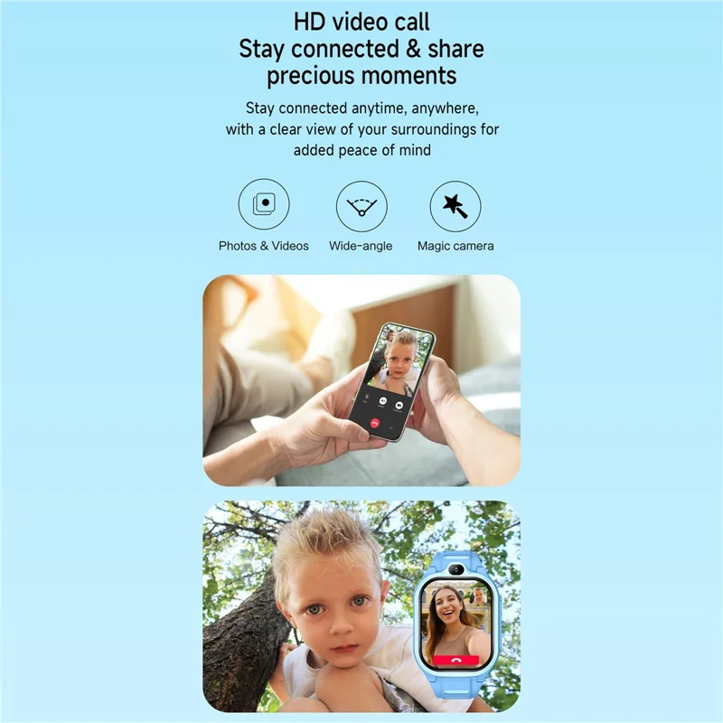 D19 2.0 Inch 4G Kids Smart Watch SOS Call 2GB RAM 16GB ROM GPS Tracker (Europe  /  Asia  /  Africa Version) - Purple