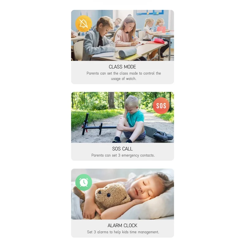 D19 Smartwatch Infantil de 2,0 Polegadas 4G com Chamada SOS, 2GB RAM, 16GB ROM, GPS Tracker (Versão Europa / Ásia / África) - Preto