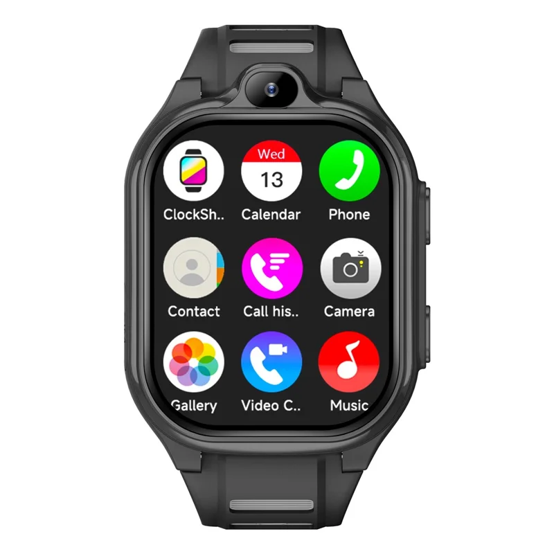 D19 Smartwatch Infantil de 2,0 Polegadas 4G com Chamada SOS, 2GB RAM, 16GB ROM, GPS Tracker (Versão Europa / Ásia / África) - Preto