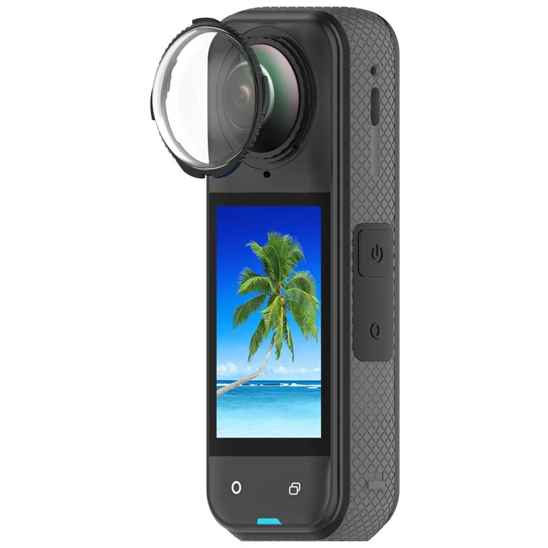 Para Insta360 X5 2 Peças Protetor de Lente em Vidro Temperado Óptico para Câmera - Preto
